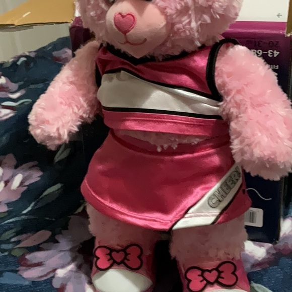 Build-A-Bear Pink Cheerleader Bear with Bow - Picture 5 of 9
